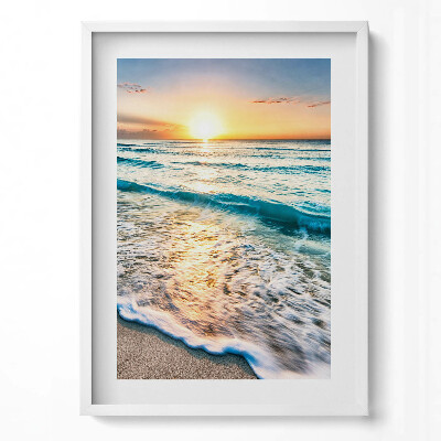 Obraz v rámu dekorativní Pláž mořský písek