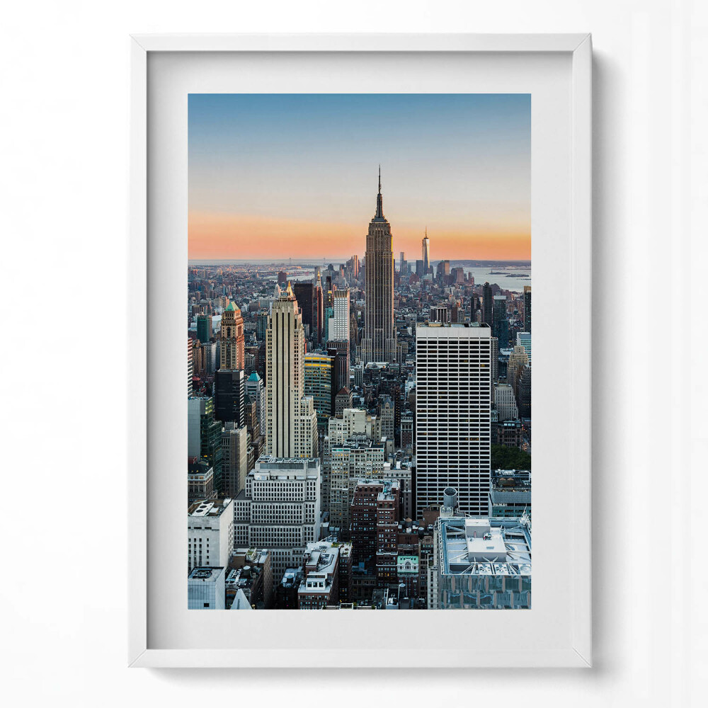 Obraz v rámu dekorativní Pohled na architekturu New Yorku