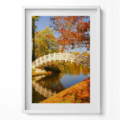 Obraz v rámu dekorativní Woerlitzer Park ve zlatém podzimu