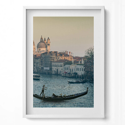 Obraz v rámu dekorativní Gondola v Benátkách - Itálie