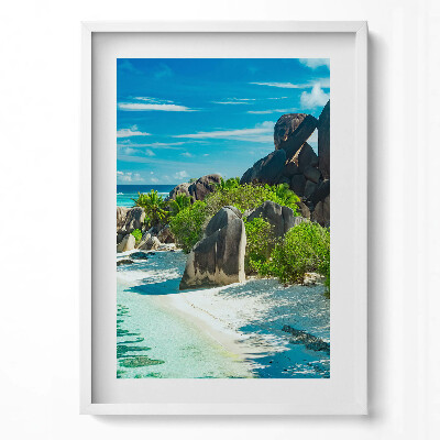 Obraz v rámu dekorativní Letní krajina pláže a oceánu