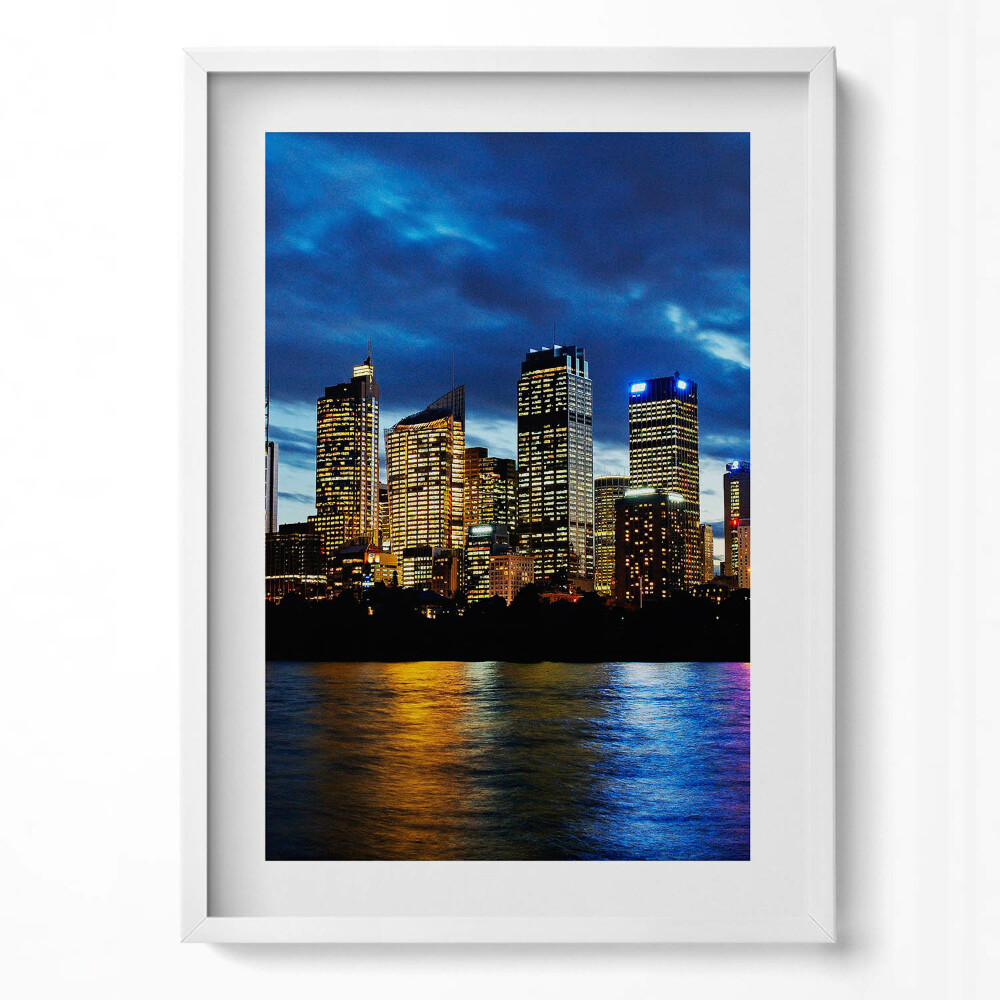 Obraz v rámu dekorativní Večerní procházka v Sydney