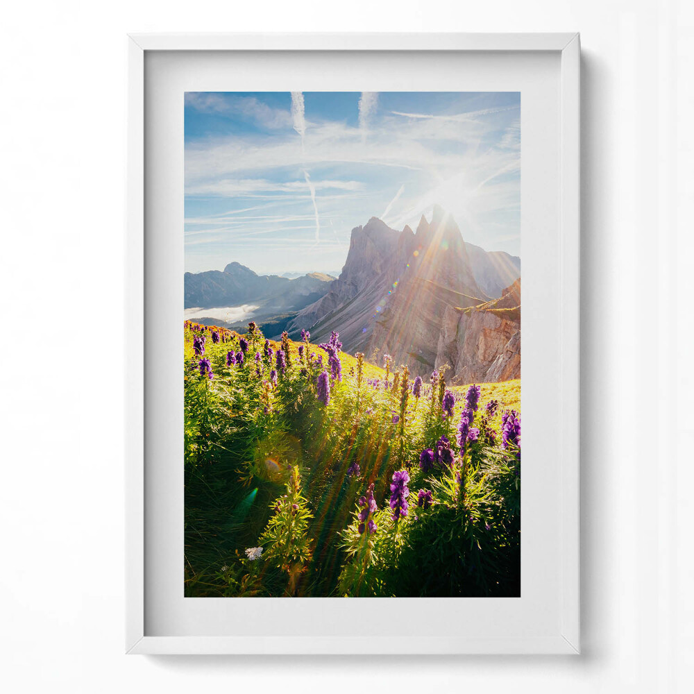 Obraz v rámu dekorativní Krajina Dolomit