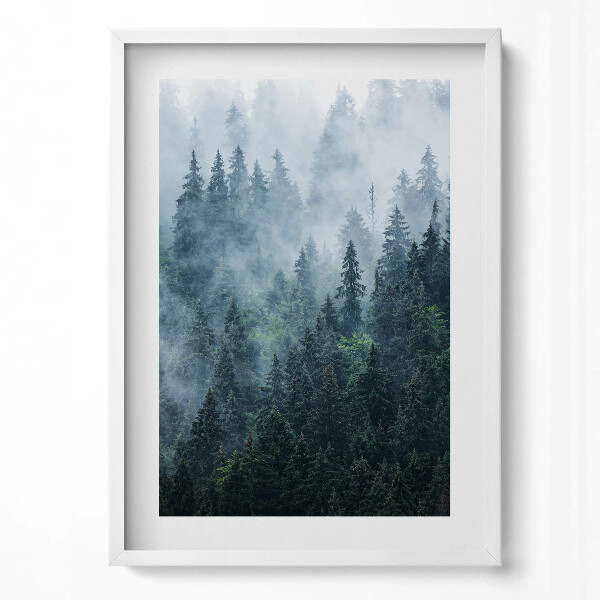 Obraz v rámu dekorativní Mlžné horské krajiny