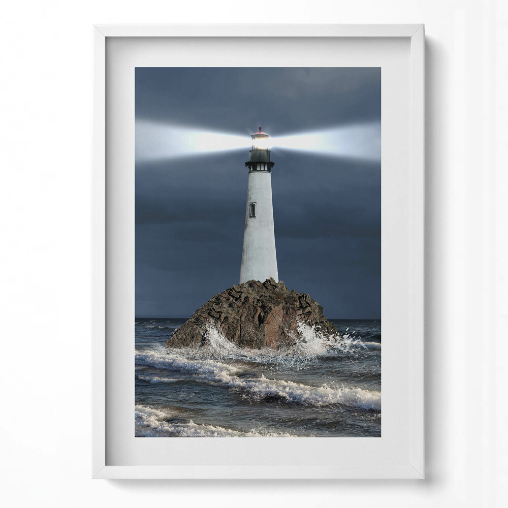 Obraz v rámu dekorativní Maják