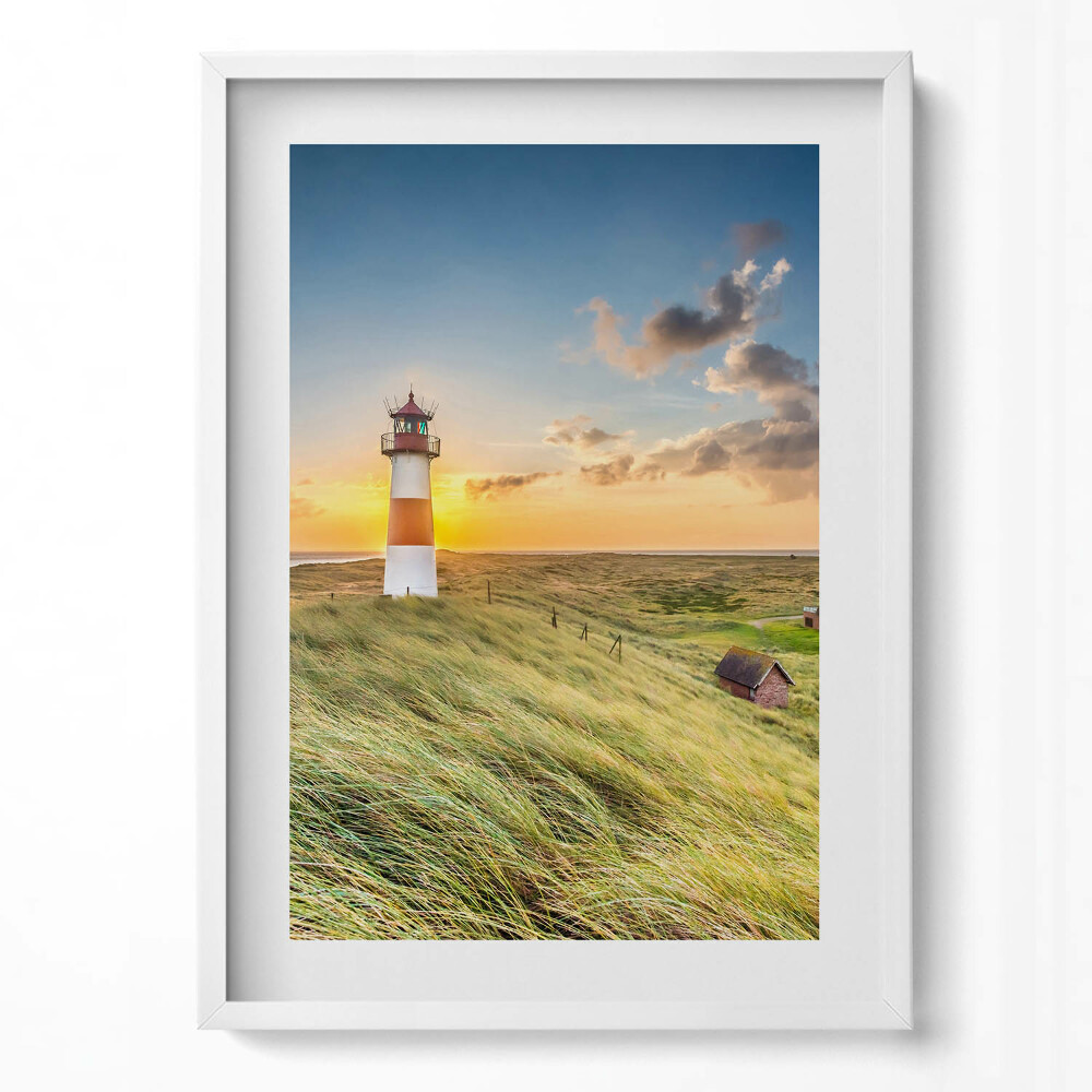 Obraz v rámu dekorativní Seznam majáku na Syltu