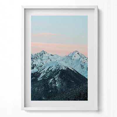 Obraz v rámu dekorativní Pohoří v zimě