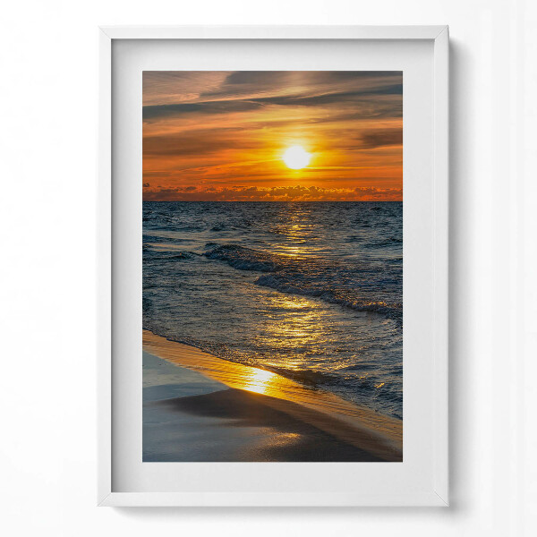 Obraz v rámu dekorativní Władysławowo Baltské moře