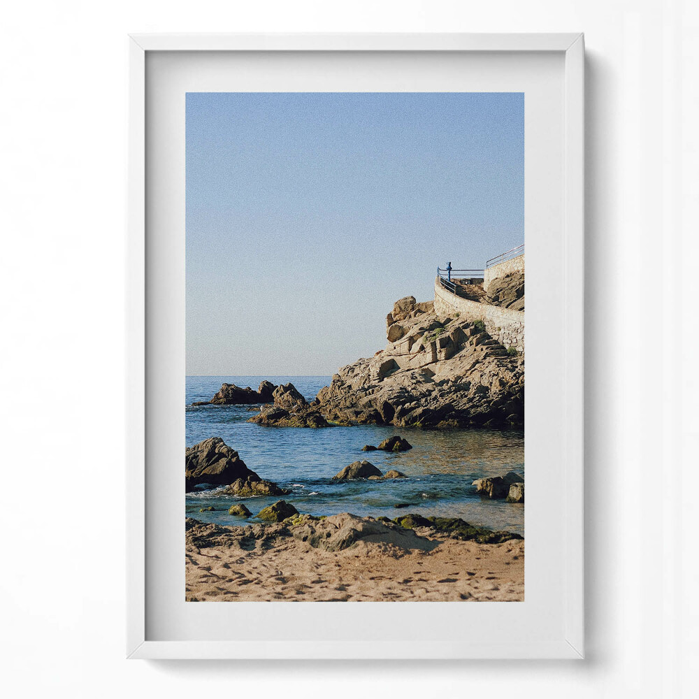 Obraz v rámu dekorativní Pláž na pobřeží Costa Brava