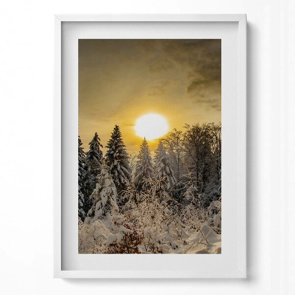 Obraz v rámu dekorativní Zimní krajina Beskydy