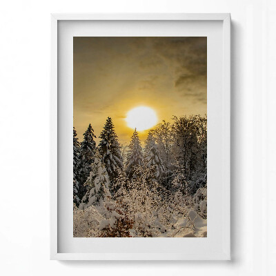 Obraz v rámu dekorativní Zimní krajina Beskydy