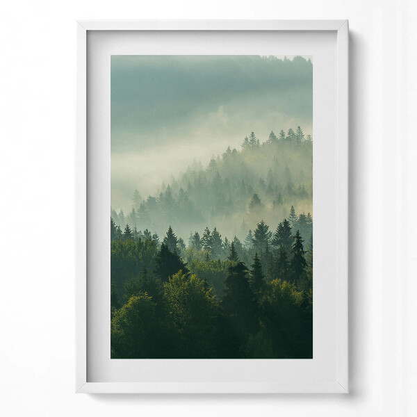 Obraz v rámu dekorativní Východ slunce v Beskydech