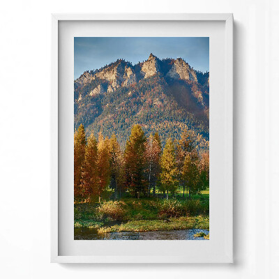 Obraz v rámu dekorativní Vrchol pohoří Trzy Korony