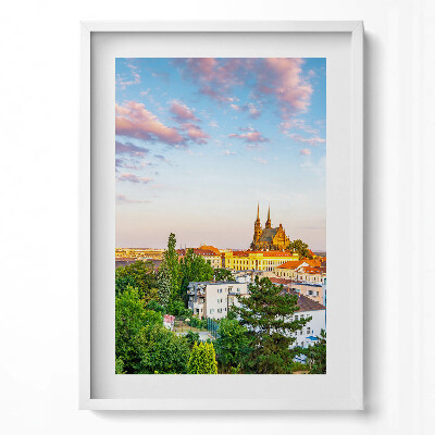 Obraz v rámu dekorativní Budovy Brno Česká republika