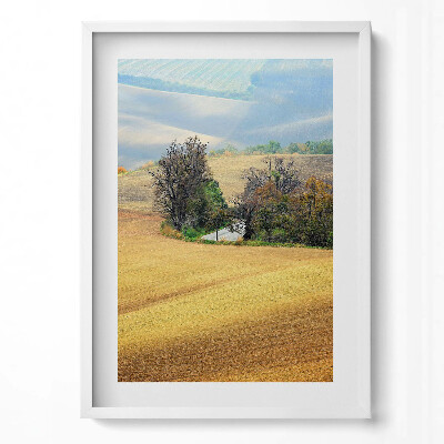 Obraz v rámu dekorativní Moravská venkovská krajina