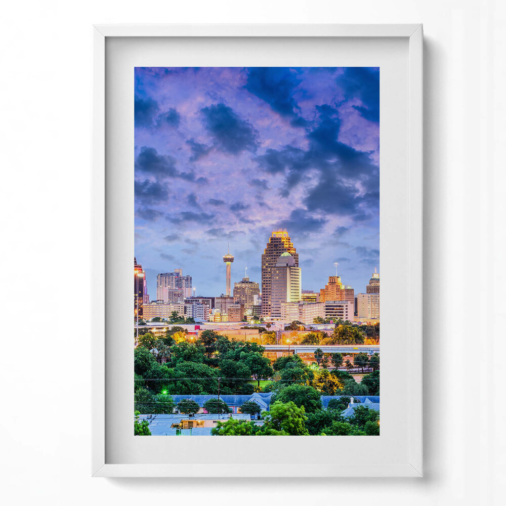 Obraz v rámu dekorativní Krajina města San Antonio