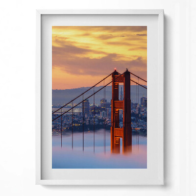 Obraz v rámu dekorativní Most v San Franciscu