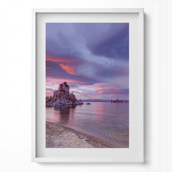 Obraz v rámu dekorativní Mono Lake California Východ slunce