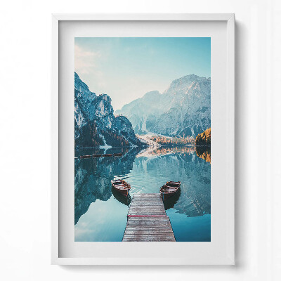 Obraz v rámu dekorativní Lodě na jezeře