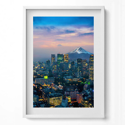 Obraz v rámu dekorativní Město v noci