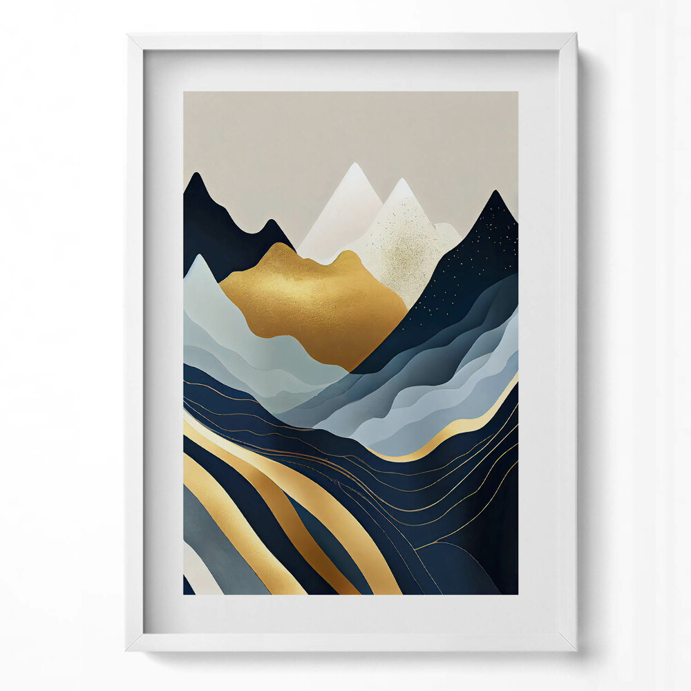 Obraz v rámu dekorativní Abstraktní hory