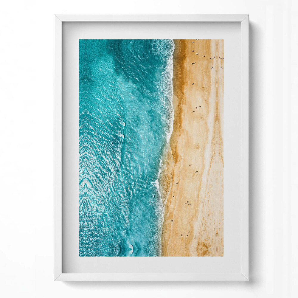 Obraz v rámu dekorativní Lidé na mořské pláži