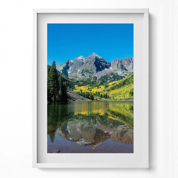 Obraz v rámu dekorativní Jezerní hory a lesy