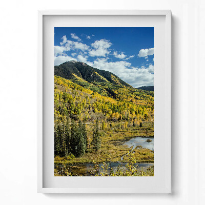 Obraz v rámu dekorativní Krajina horské vegetace