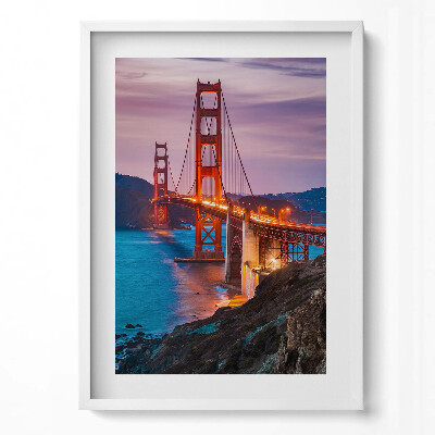 Obraz v rámu dekorativní Golden Gate Bridge San Francisco