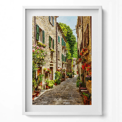 Obraz v rámu dekorativní Malebná městská ulice