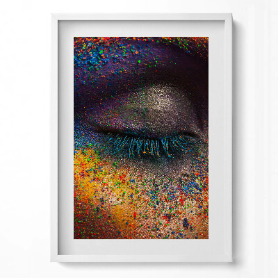 Obraz v rámu dekorativní Ženské barevné oko