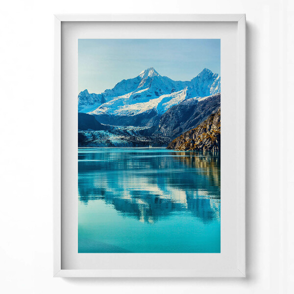 Obraz v rámu dekorativní Krásná krajina horského jezera