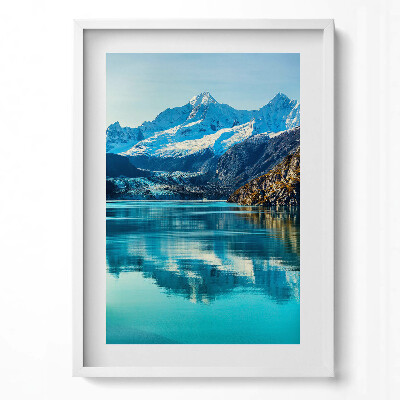 Obraz v rámu dekorativní Krásná krajina horského jezera