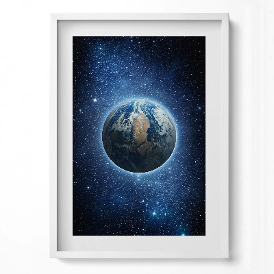 Obraz v rámu dekorativní Planeta Země ve vesmíru