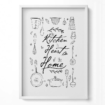 Obraz v rámu dekorativní Nápis do kuchyně 