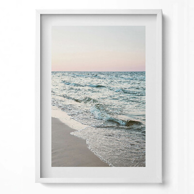 Obraz v rámu dekorativní Romantická krajina mořských vln