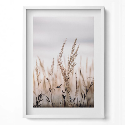 Obraz v rámu dekorativní Boho romantická krajina jemných travin