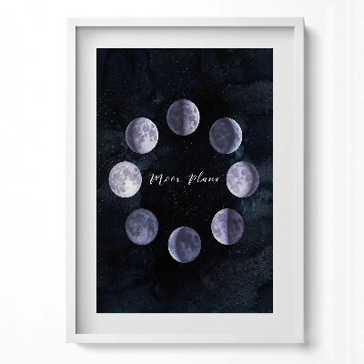 Obraz v rámu dekorativní Ilustrace fáze měsíce