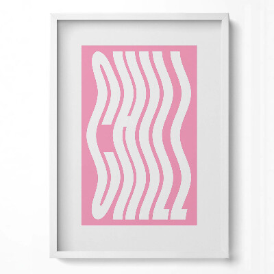 Obraz v rámu dekorativní Vlnitý nápis 