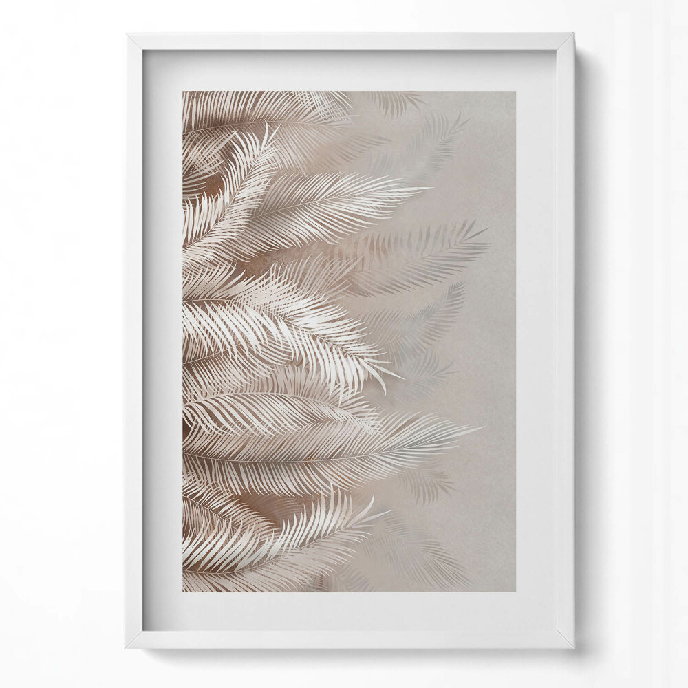 Obraz v rámu dekorativní Boho rustikální listy