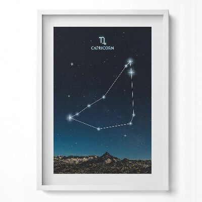 Obraz v rámu dekorativní Zodiac souhvězdí Kozoroha