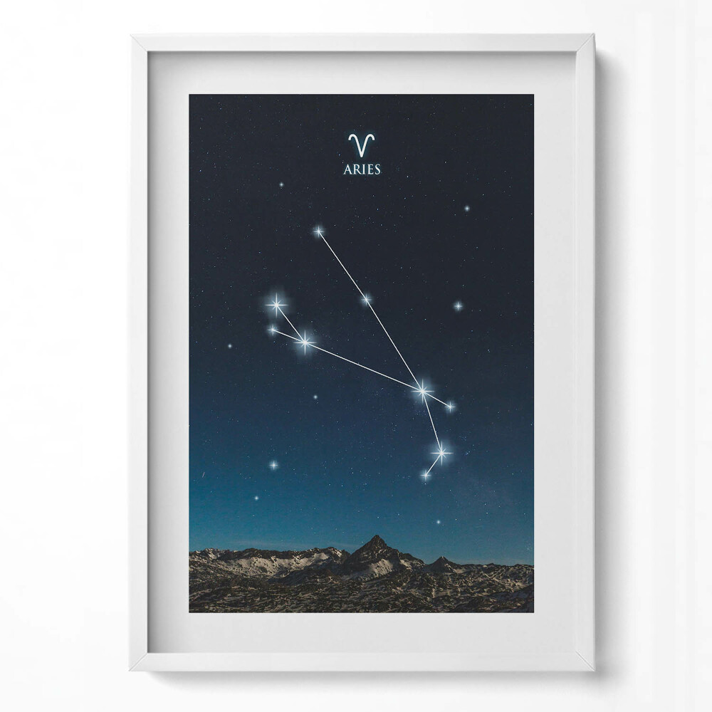 Obraz v rámu dekorativní Souhvězdí zvěrokruhu Berana
