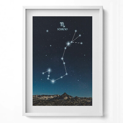 Obraz v rámu dekorativní Zodiac souhvězdí Štíra