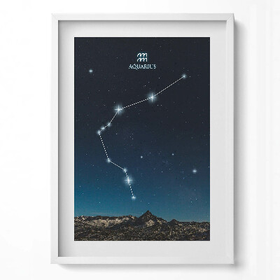 Obraz v rámu dekorativní Souhvězdí zvěrokruhu Vodnáře