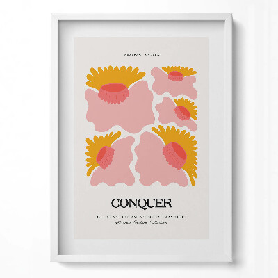 Obraz v rámu dekorativní Ilustrace rostlin a květin