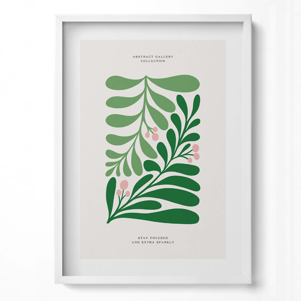 Obraz v rámu dekorativní Ilustrace rostlin a květin