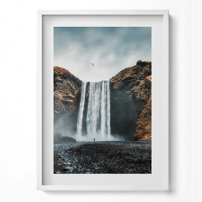 Obraz v rámu dekorativní Vodopád mezi skalami