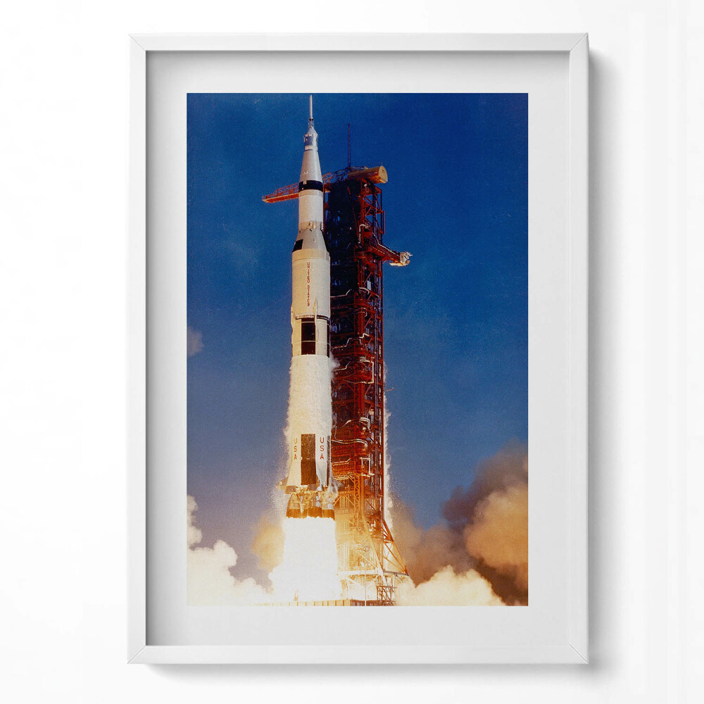 Obraz v rámu dekorativní Start vesmírné rakety NASA