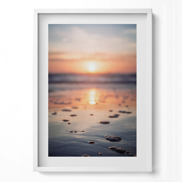 Obraz v rámu dekorativní Východ slunce nad vodou