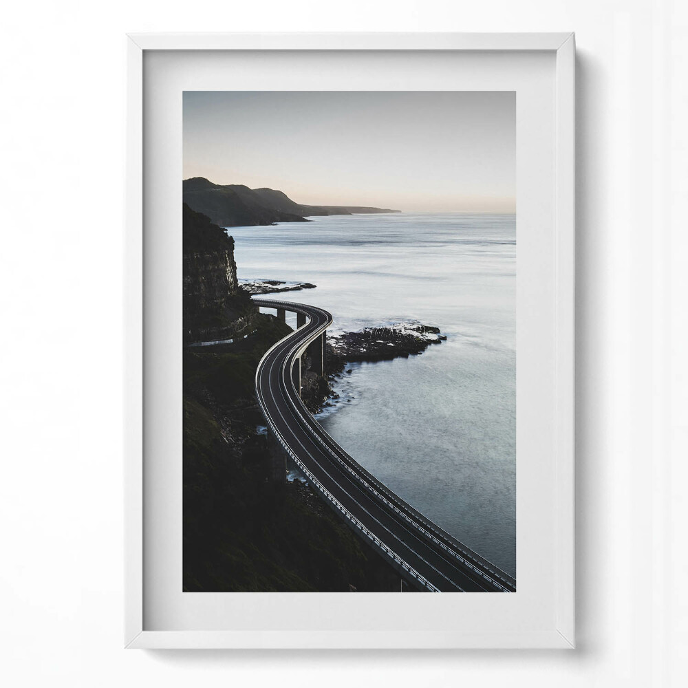 Obraz v rámu dekorativní Přímořská cesta z ptačí perspektivy